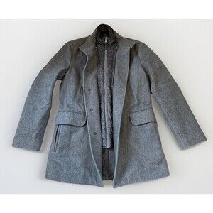 Cole Haan Gray Wool Blend Commuter Coat Removable Liner Men's Small NWT